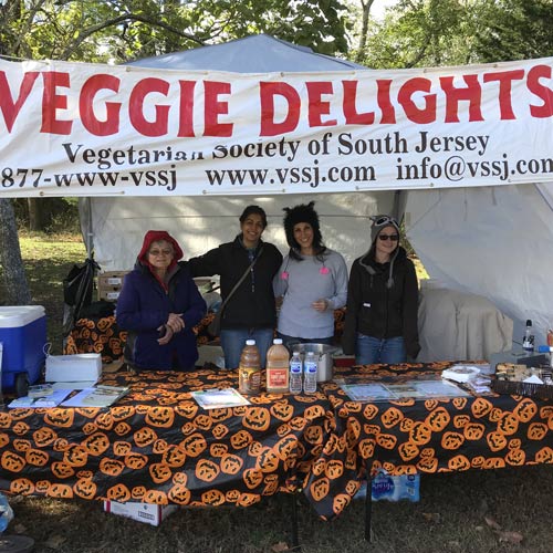 Our veggie food booth