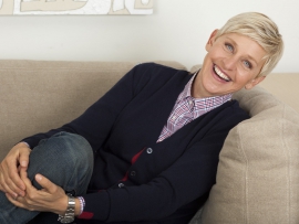 ***SUNDAY CALENDAR  STORY FOR APRIL 7, 2013. DO NOT USE PRIOR TO PUBLICATION**********BURBANK, CA - APRIL 2, 2013: Talk show host Ellen DeGeneres sits in her Warner Bros. studio dressing room April 2 2013 in Burbank. DeGeneres' appeal is enormous in her 10th year as a syndicated talk host. (Brian van der Brug / Los Angeles Times)